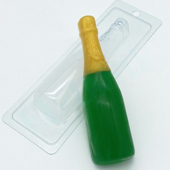 Бутылка шампанского пластиковая форма для мыла
