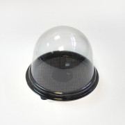Купол прозрачный с черным донышком D90